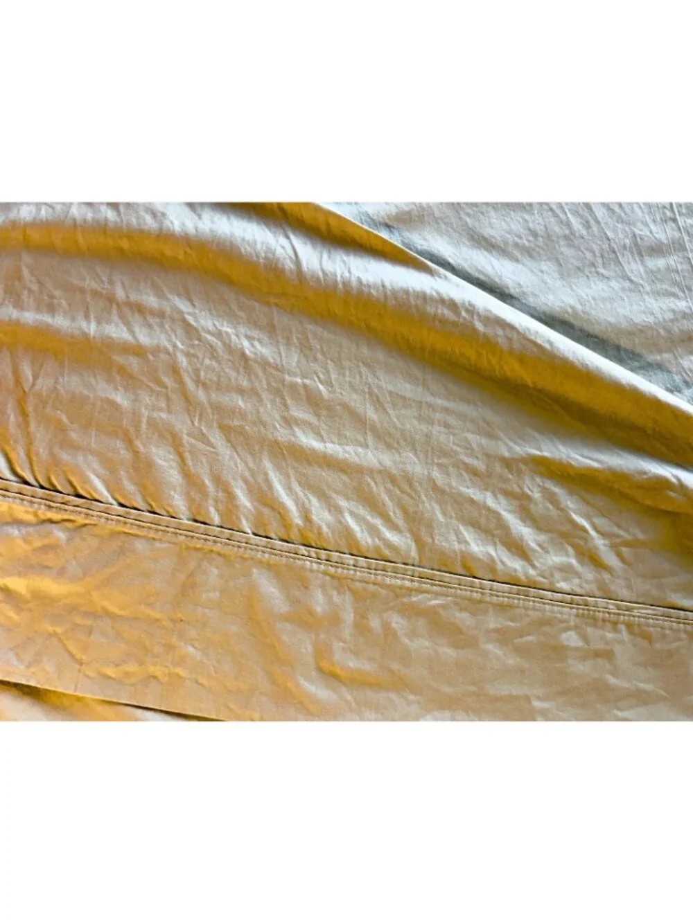 100% Combed COTTON Full FLAT Sheet Yellow Gold Preston Home Collection 86